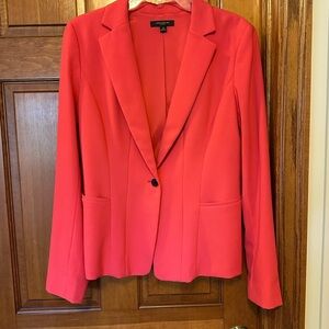 Ann Taylor Women's Vibrant Coral  Red Blazer